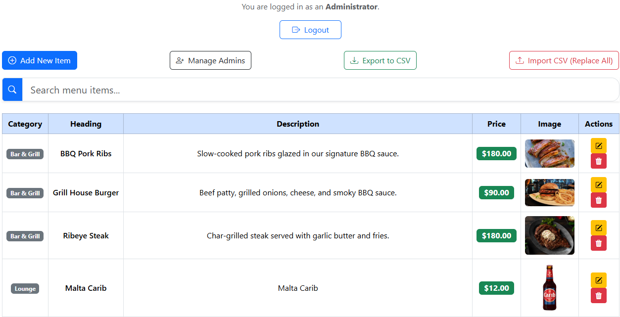 Project 1 screenshot